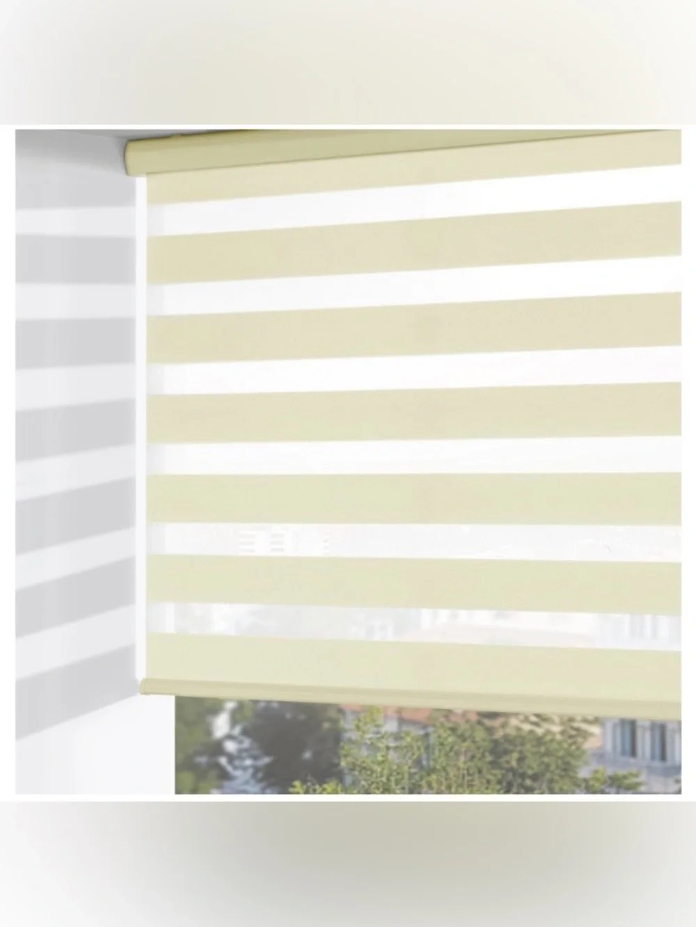 BEIGE Cordless Zebra Blinds 34”W 72”L